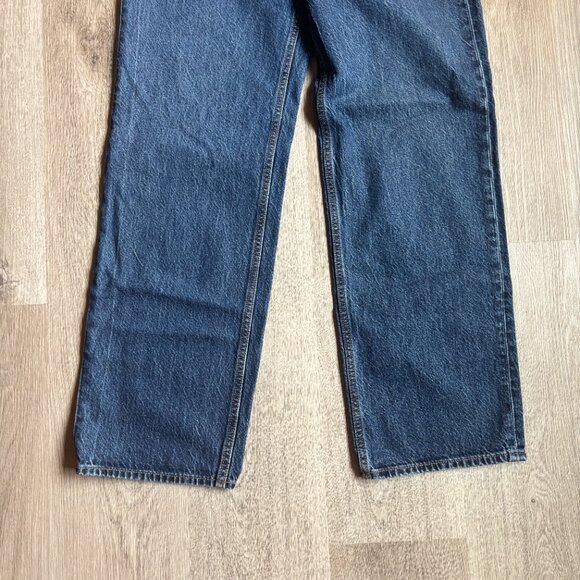 Abercrombie High Rise Loose Wide Leg Jean Dark Marble Color Wash size 26 - Picture 15 of 15